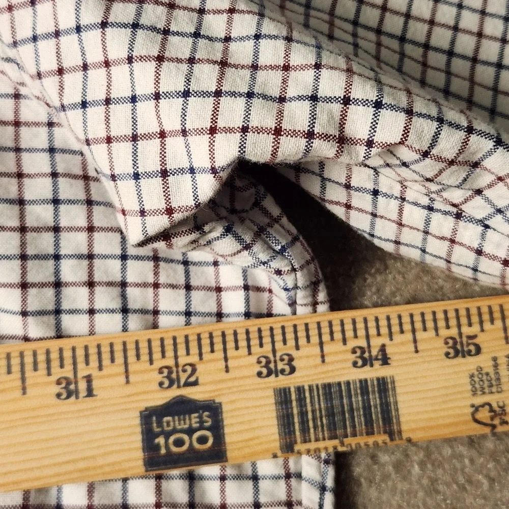 Polo Ralph Lauren Mens Tattersall Check Button Down Shirt White Navy Burgundy XL